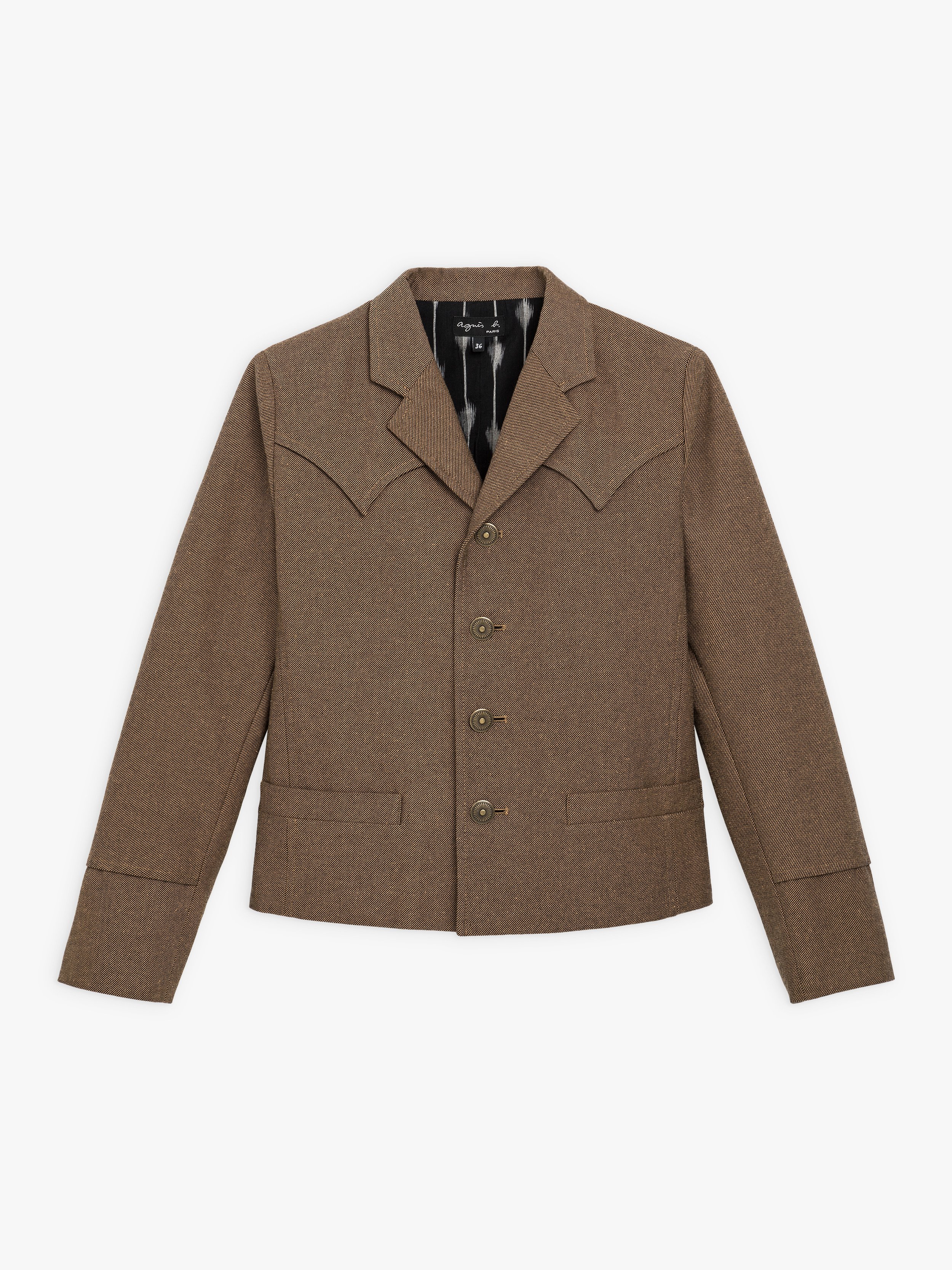 90s agnes b. western tailored jacket-eastgate.mk