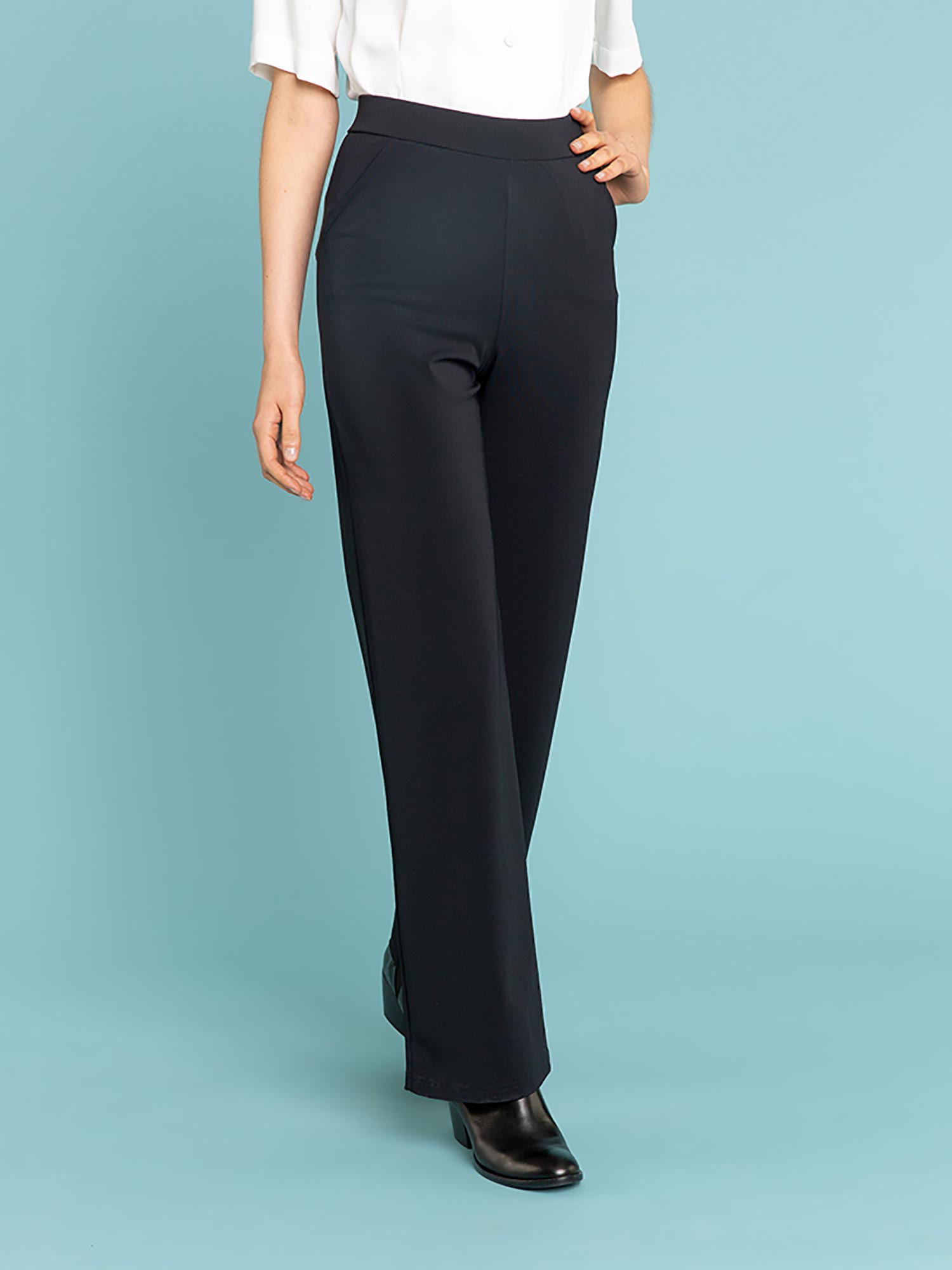 French Flare Pant  Navy  the lady  the sailor