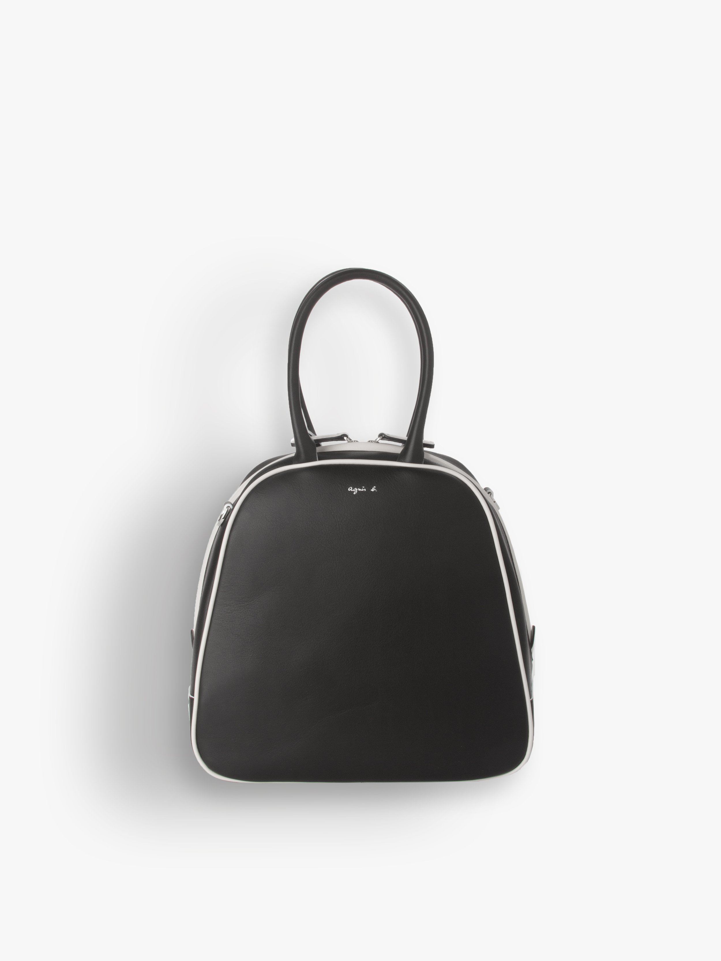 black leather suzy small handbag | agnès b.