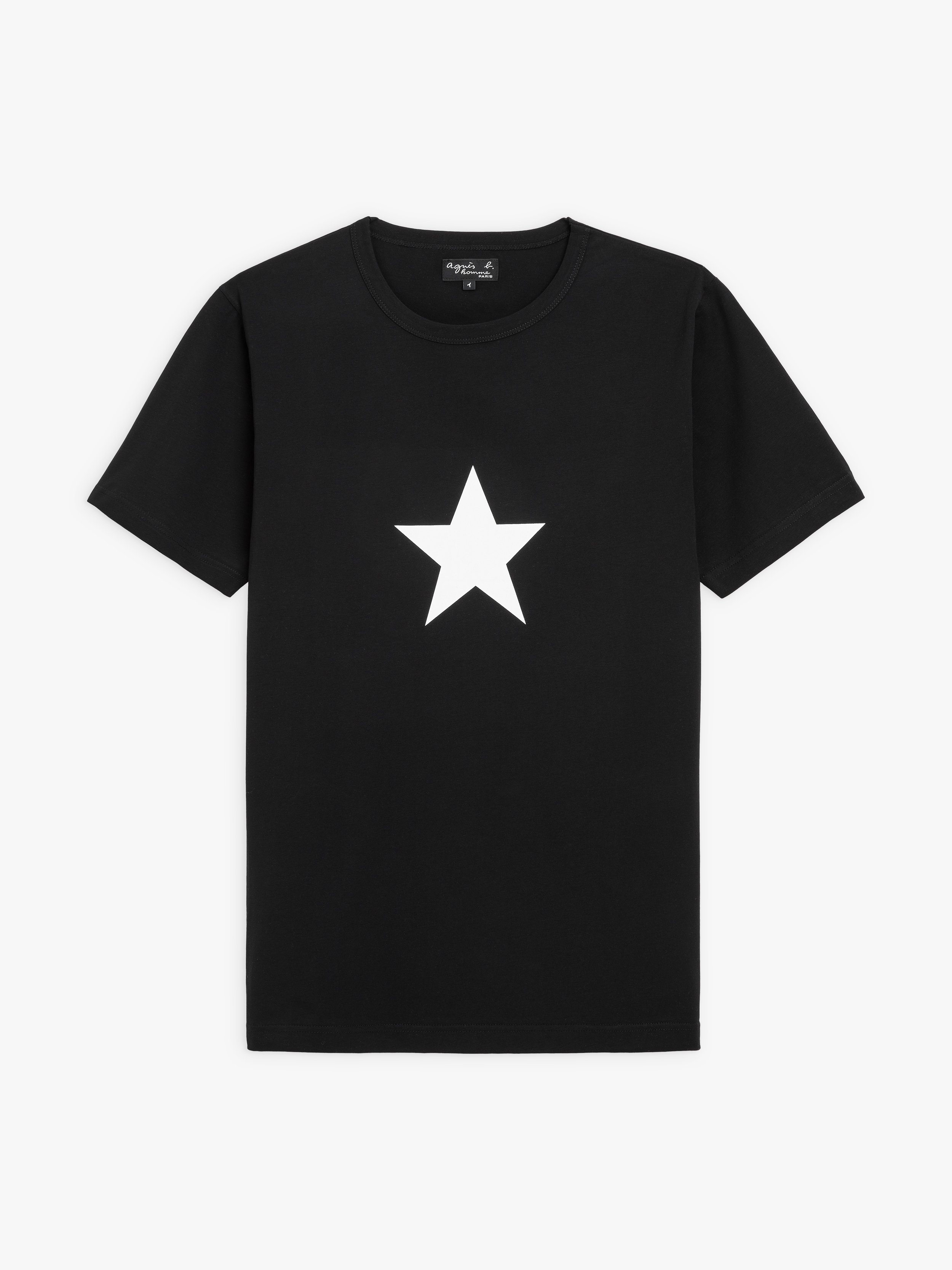 black short sleeves Coulos star t-shirt | agnès b.