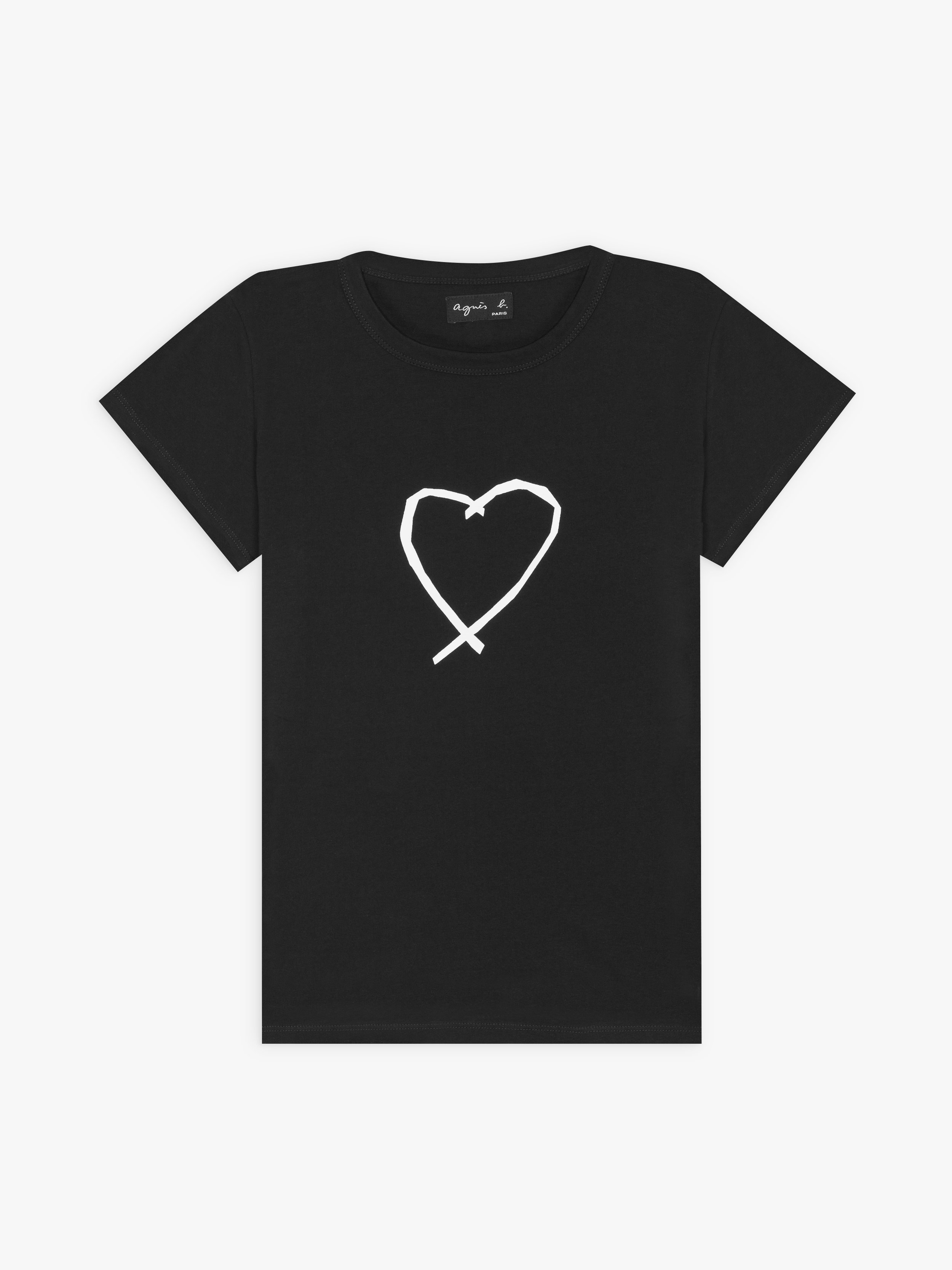 Black Heart T-Shirt - White/Black