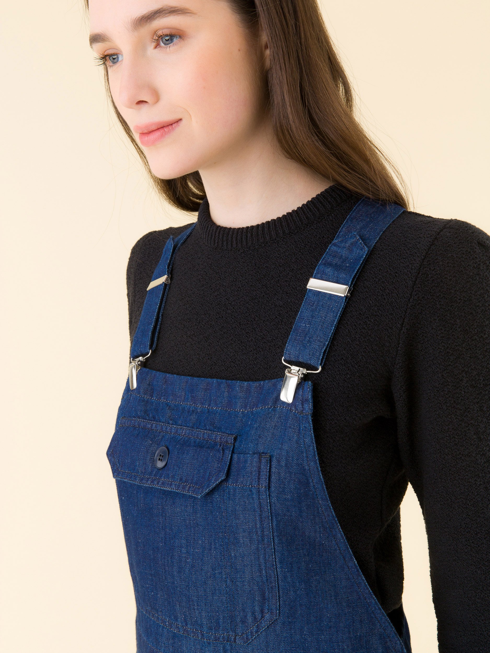 Women's Stretchable Denim Washed effect Capri Style Dungarees(inner not  provided) - StyleStone | Dungaree dress, Denim dungaree dress, Denim wash