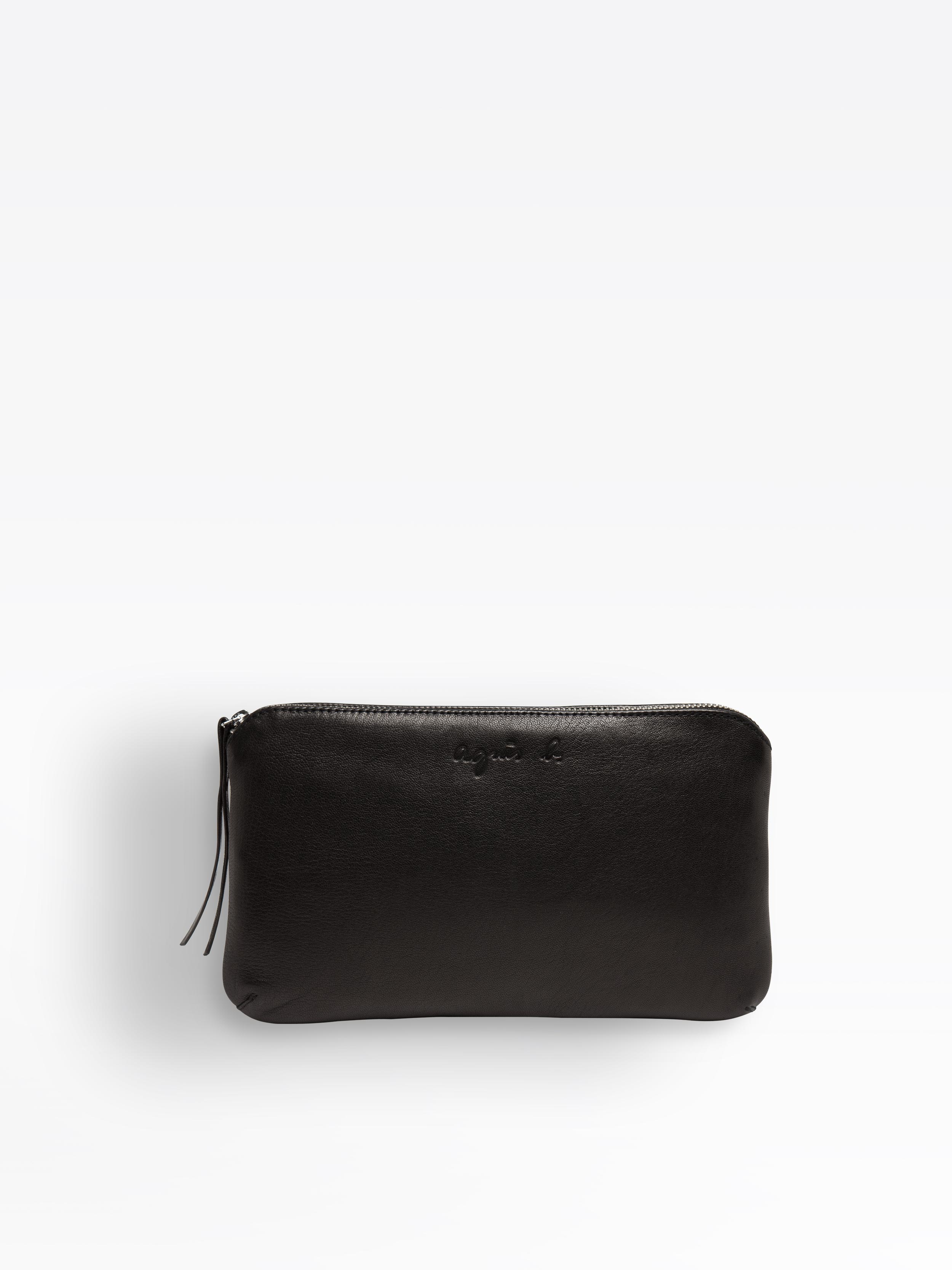 black leather Annissa pouch