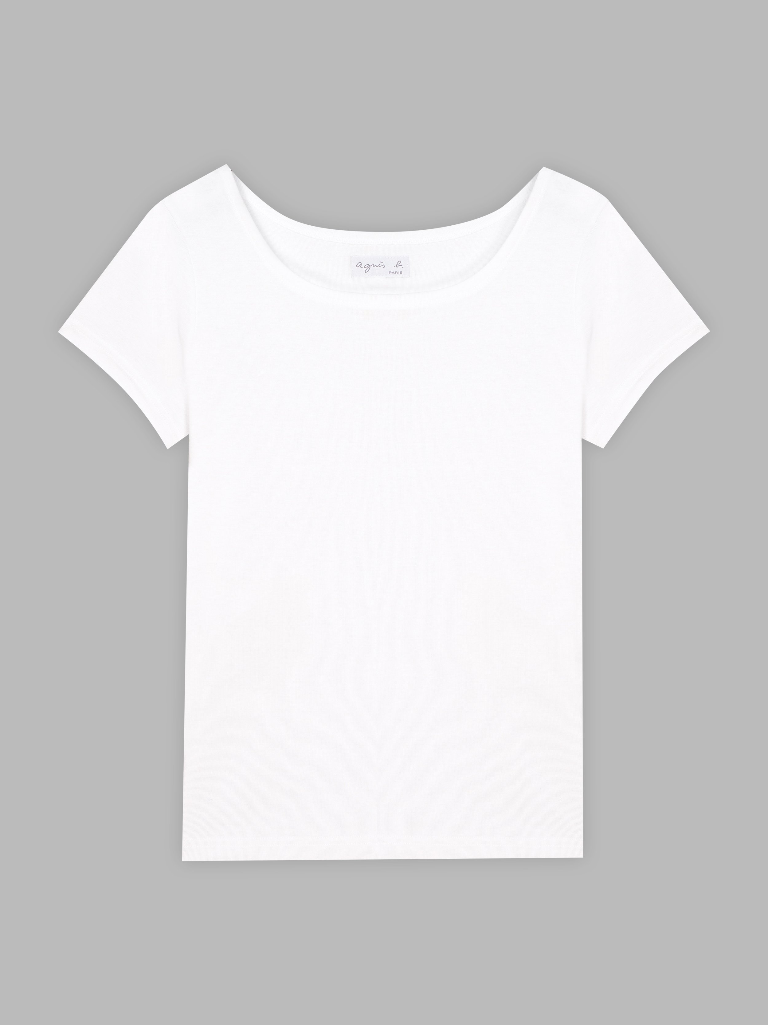 Schuine streep Monet Natuur white short sleeve Le Chic t-shirt | agnès b.