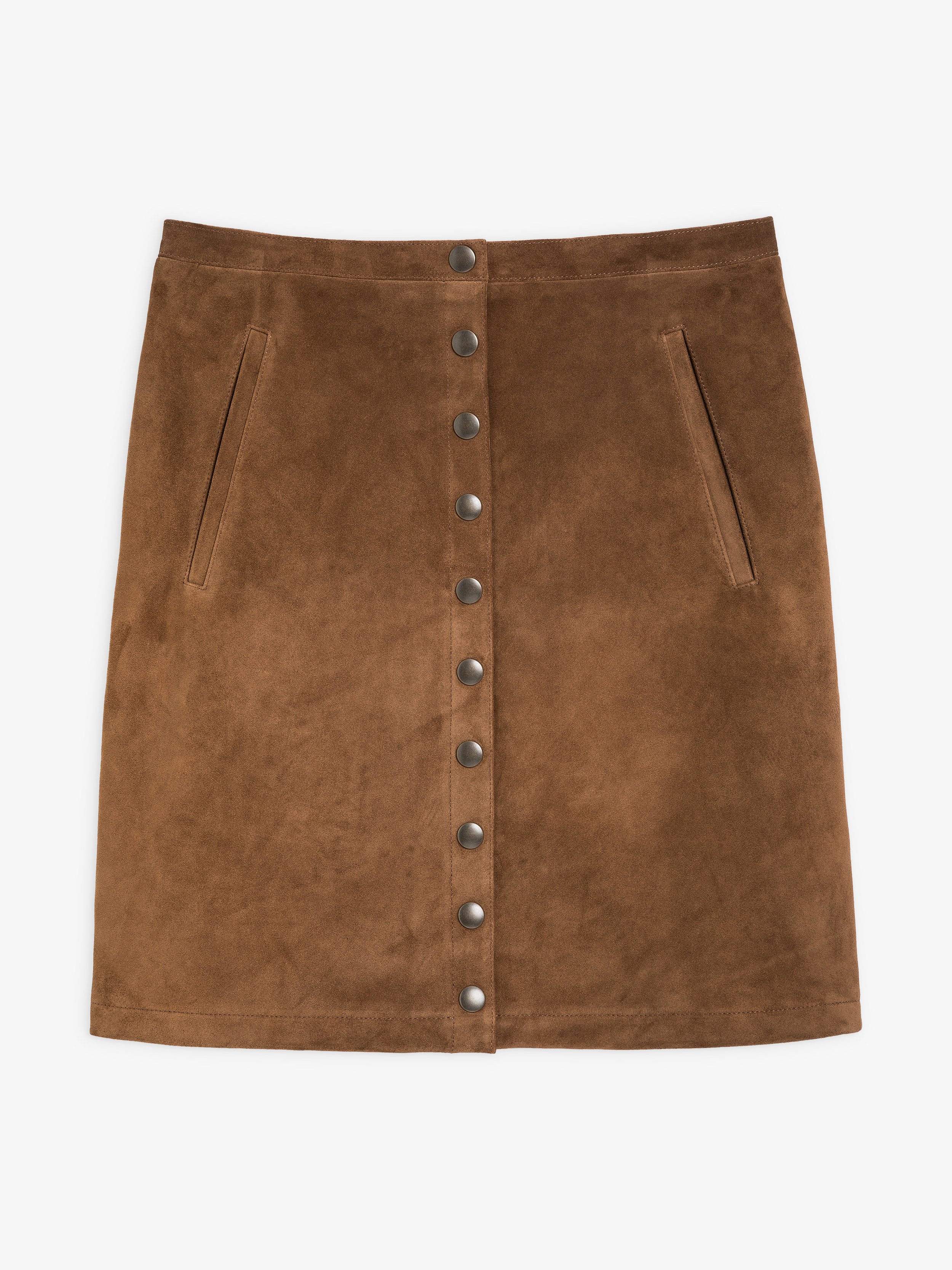 Snap Button Leather Skirt - Ready to Wear