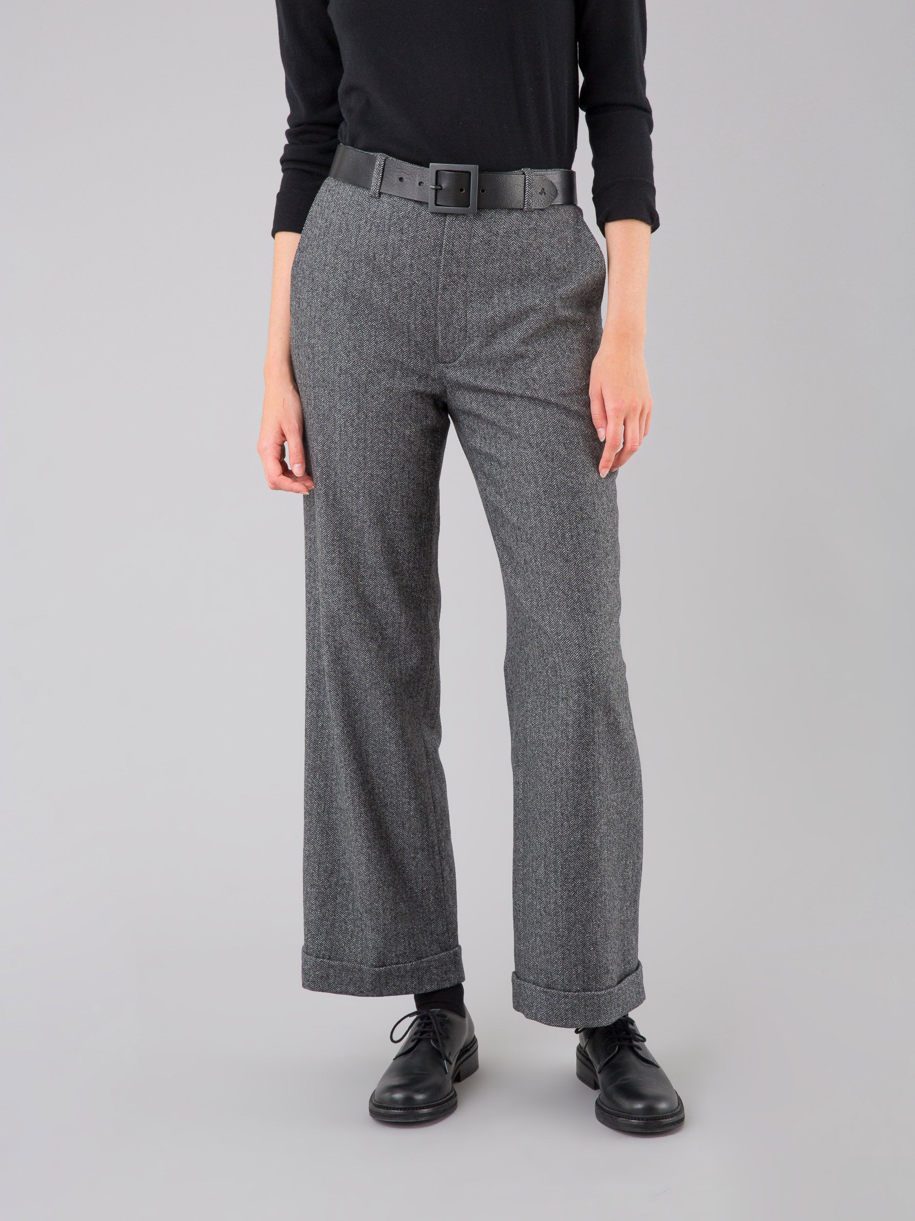 High waist wool slacks 0 - パンツ
