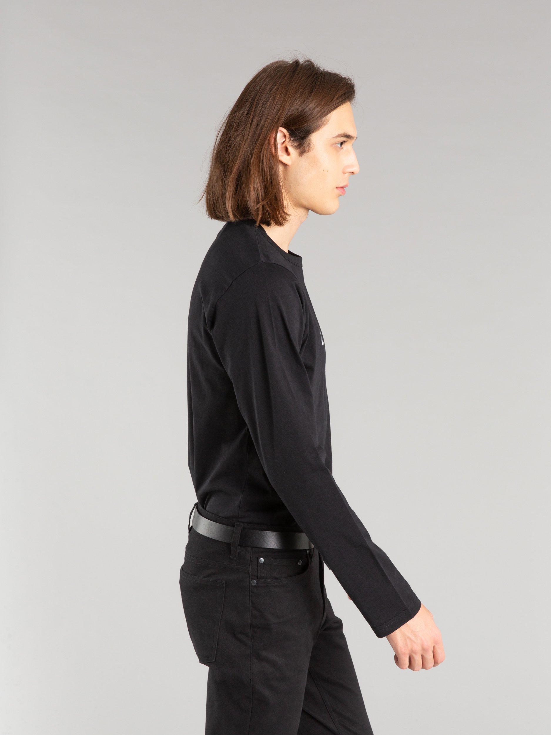 agnès B. Black Short Sleeves coulos T-Shirt for Men