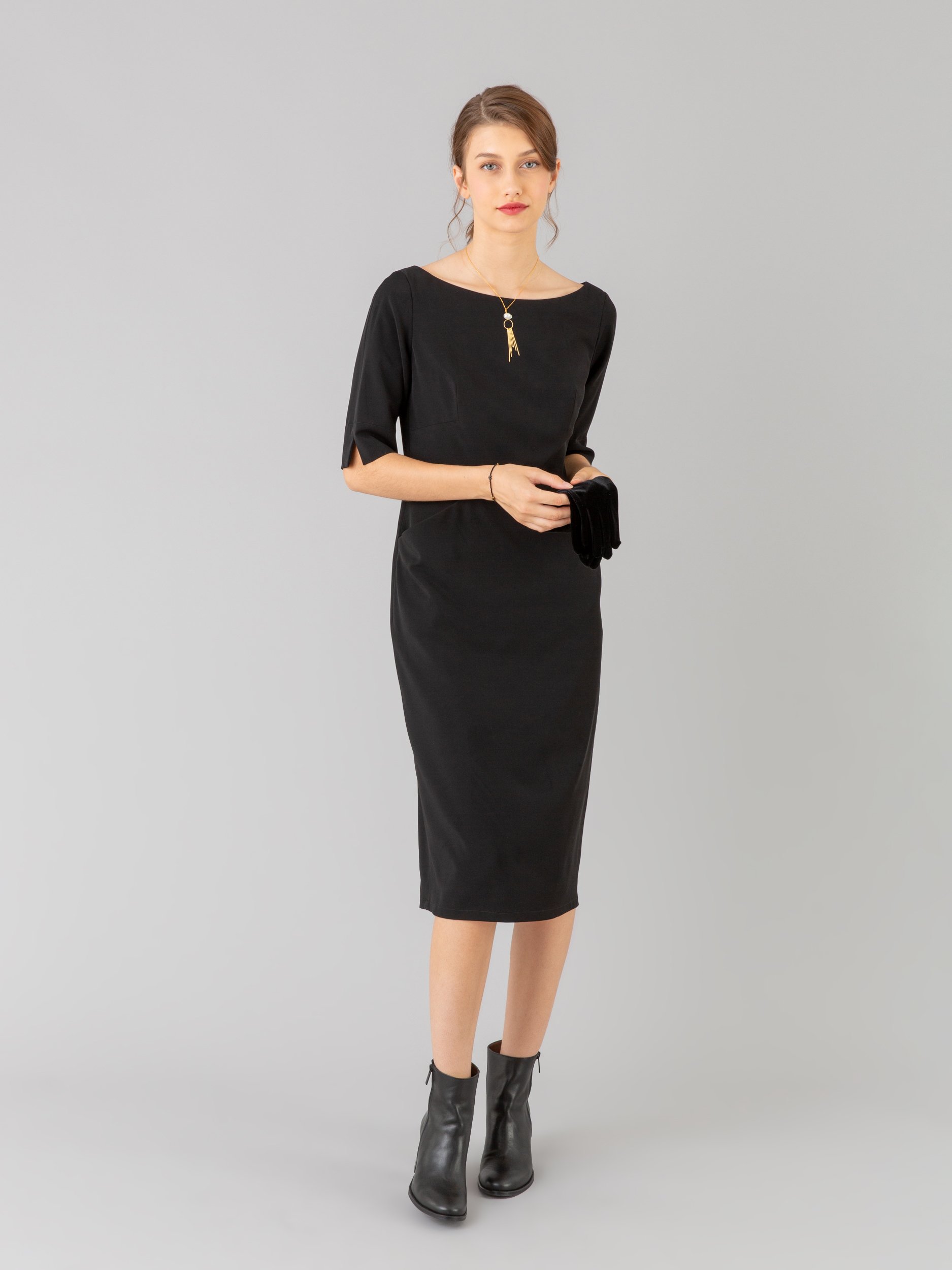black sheath dress | agnès b.