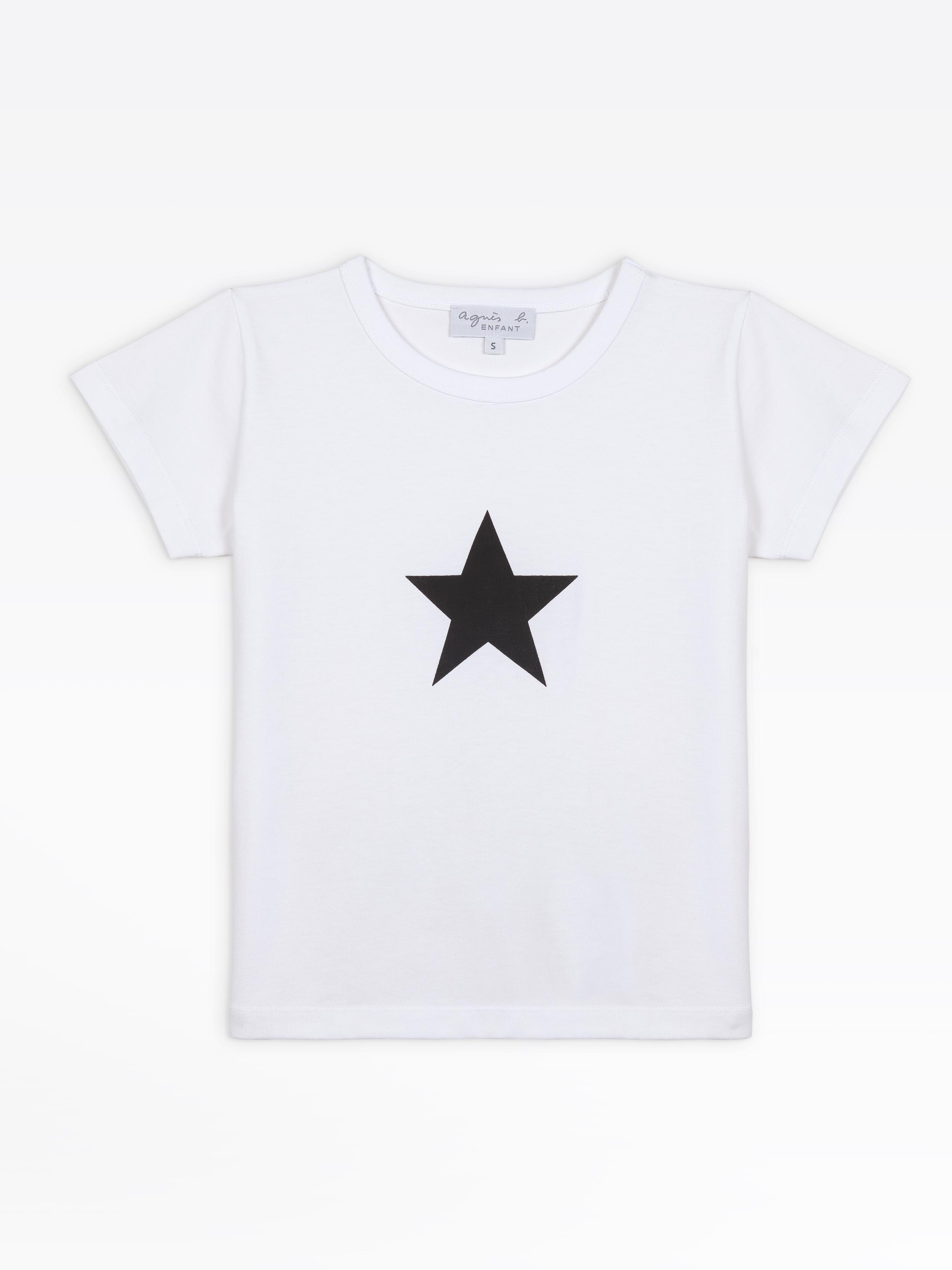 t-shirt étoile blanc manches courtes | agnès b.