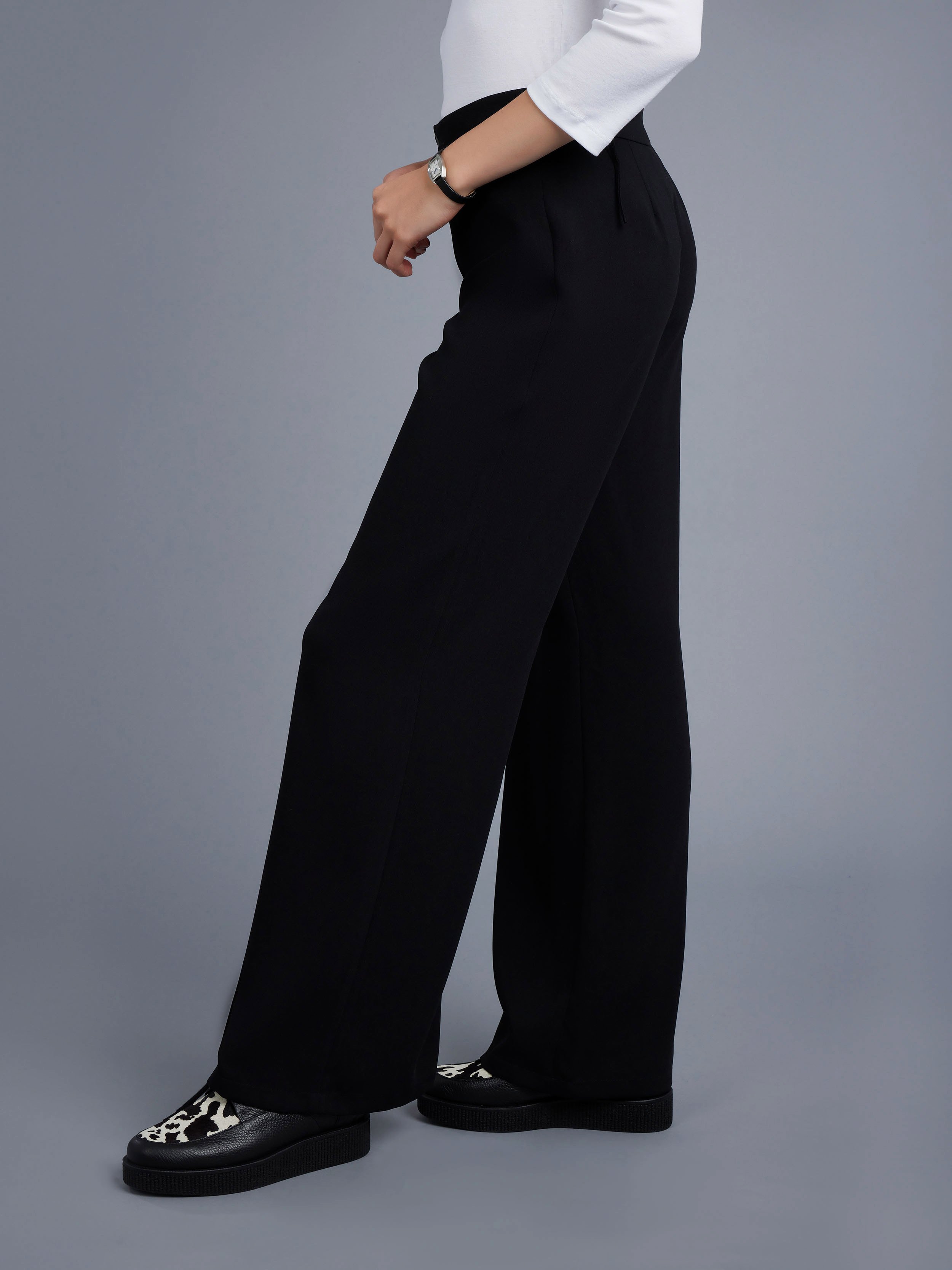 Black Cotton Highwaist Formal Pant For Women in Nepal - Buy Pants, Trousers  & Leggings at Best Price at Thulo.Com