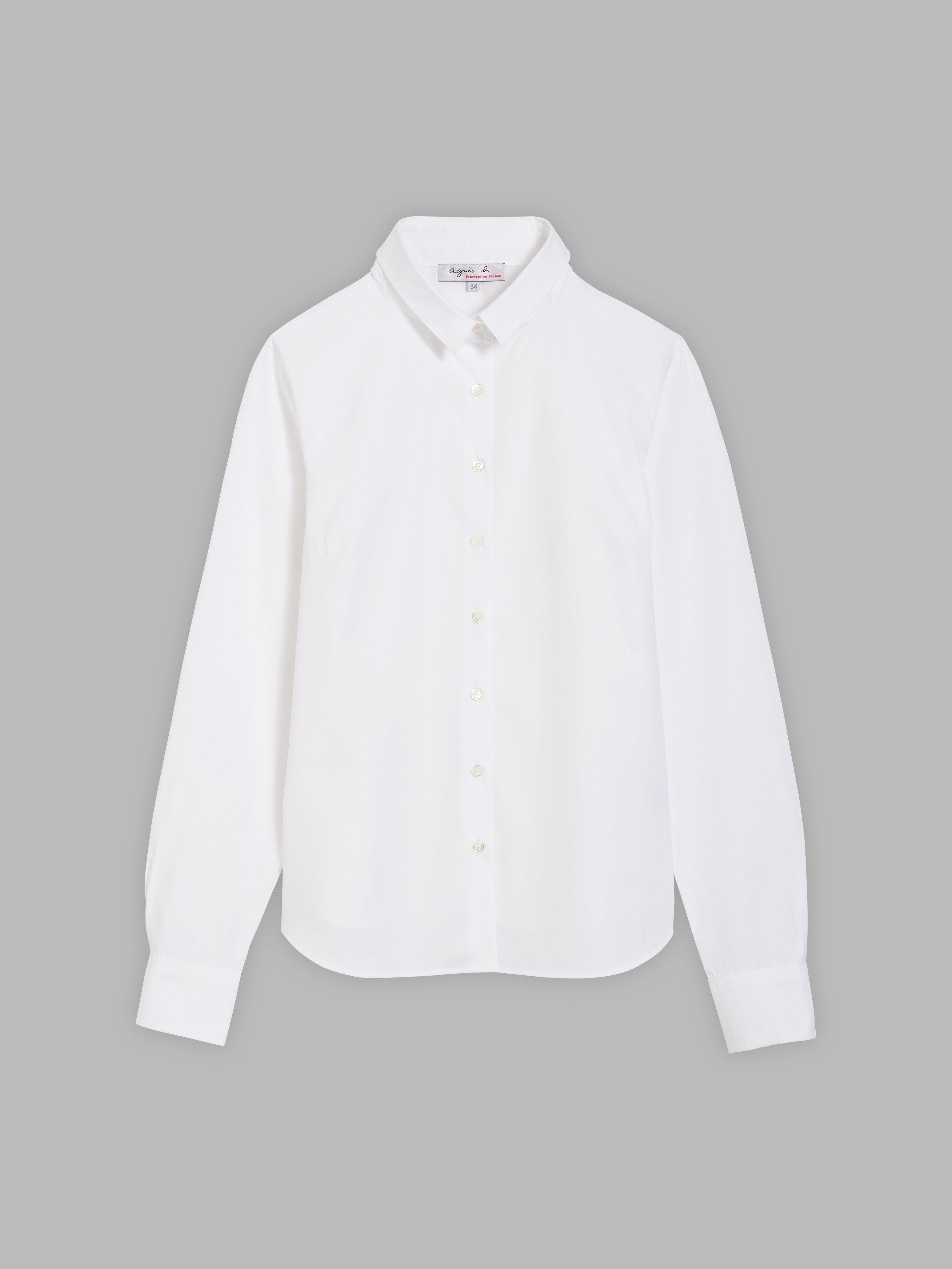 white cotton poplin shirt