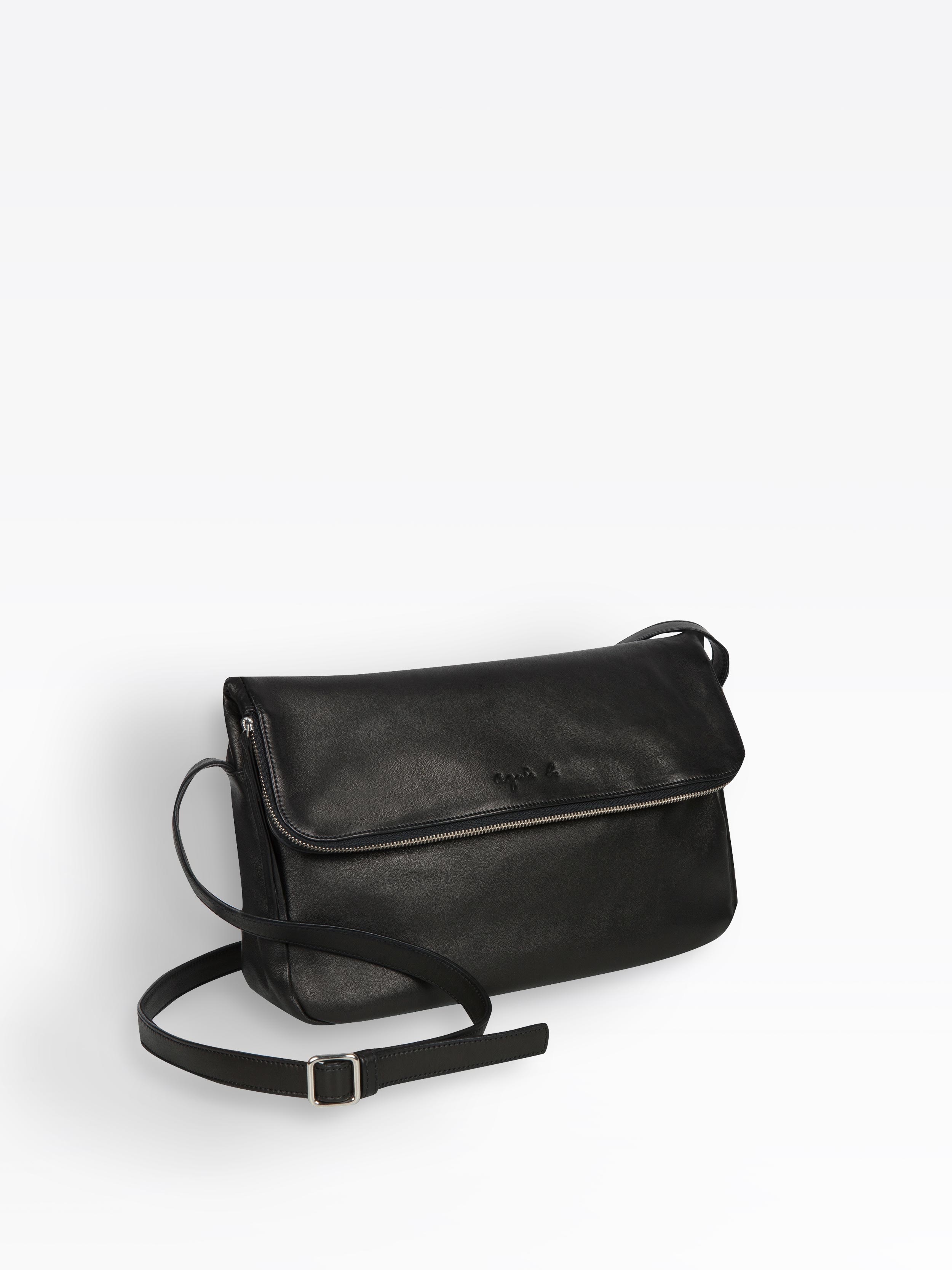 black leather Amelia bag | agnès b.