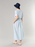 light blue striped cotton crepe EloÃ¯sa skirt_13