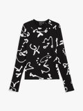 black and white Hiraku Suzuki artist mittens Evening t-shirt_1