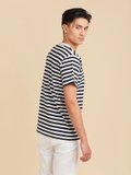 black and white short sleeves striped Coulos t-shirt_13
