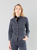 night blue jacquard Lanna jacket with micro-pattern_11
