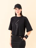 black and golden "irony mark" Yoko t-shirt_11