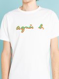 white coulos t-shirt with "agnÃ¨s b." embroidery_13