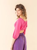 pink cheesecloth crop top_14