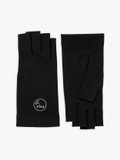 black fingerless gloves with "b. style" embroidery_1