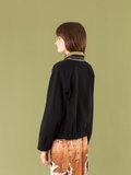 Moe high collar jacket with gold braid_14