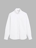 white cotton poplin Etienne shirt with buttoned collar_1