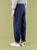 navy blue jacquard Barbigang wide-leg trousers_13