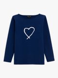 dark blue Sarajevo heart Bow t-shirt_1