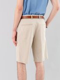 grey-beige cotton gabardine bermuda shorts_13