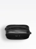 black smooth leather shoulder bag_4