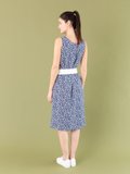 blue and white sleeveless dress with floral print_14