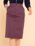 navy blue striped skirt_11