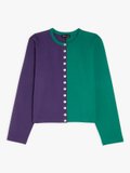 classic 2-colour green and purple Oppo cardigan_1