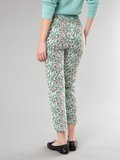off white and green Elvy trousers with floral print_14