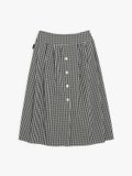 black and white gingham long skirt_1