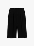 black crepe wide bermuda shorts_1