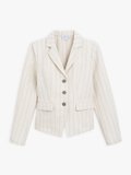 beige cotton and linen striped Dulce jacket_1