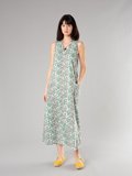 off white and green long dress with floral print_11