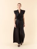 black cotton poplin Kimono trousers_11