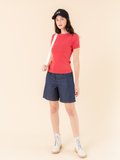 poppy red Badiane jumper with short sleeves_12