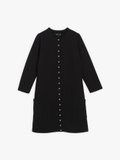 black cotton fleece snap dress_1