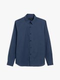 dark blue cotton percale Thomas shirt_1