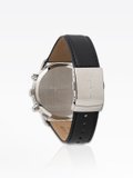 silver and black leather solar watch_2