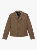 brown cotton twill Western jacket_1