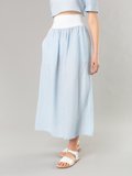 light blue striped cotton crepe EloÃ¯sa skirt_12