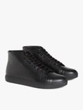 black leather Rafael high-top sneakers_1