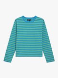 blue and green Lil Cool t-shirt with stripes_1