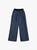 blue cotton and linen denim Mathis cropped trousers_1