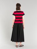 black and red Brando t-shirt with wide stripes_13