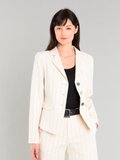beige cotton and linen striped Dulce jacket_11